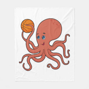 Octopus Basketball speler Basketball Fleece Deken
