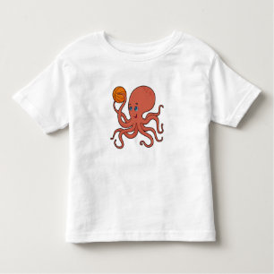 Octopus Basketball speler Basketball Kinder Shirts