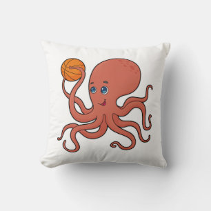 Octopus Basketball speler Basketball Kussen