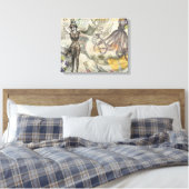 Octopus Beach Antiek kuststeampunk Canvas Afdruk (Insitu (Slaapkamer))