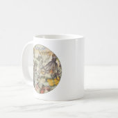 Octopus Beach Antiek kuststeampunk Koffiemok (Voorkant links)