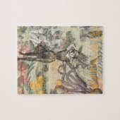 Octopus Beach Antiek kuststeampunk Legpuzzel (Horizontaal)