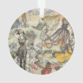 Octopus Beach Antiek kuststeampunk Ornament (achterkant)