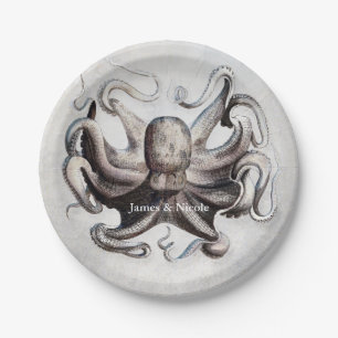  Octopus Beach Elegant Custom Party Borden Papieren Bordje