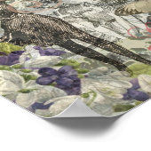 Octopus Beach Vacation Victoriaans Gothic Fun Poster (Hoek)