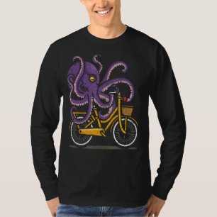 Octopus Bicycle Scuba Diver Cyclist Funny Biker Di T-shirt