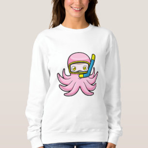 Octopus bij duiken met Snorkel en zwembril Trui
