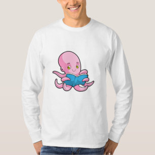 Octopus bij het lezen van een boek t-shirt