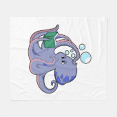 Octopus bij lezen boek fleece deken (Voorkant (Horizontaal))