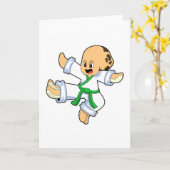 Octopus bij martial arts Karate Kaart (Gele Bloem)