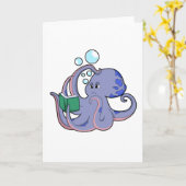 Octopus bij Reading met boek Kaart (Gele Bloem)