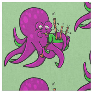 Octopus blaast muziek op doedelzakken stof