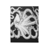 Octopus Black en White Ink Notitieblok (Gedraaid)