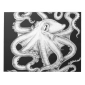 Octopus Black en White Ink Notitieblok (Voorkant)