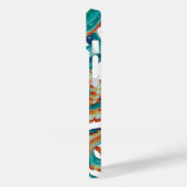 Octopus Blauwgroen Waterverf kunst Case-Mate iPhone Case (Achterkant / Links)