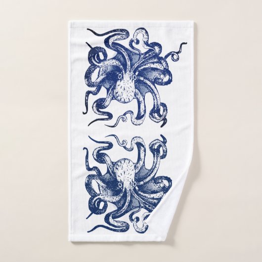 Octopus bleu (Serviette à main)
