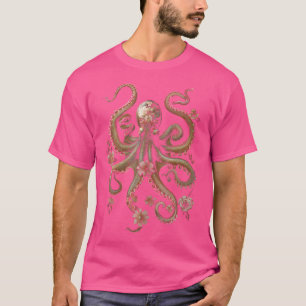 Octopus Bloemen Squid Kraken Scuba Diving T-shirt