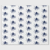 Octopus Blue Buffalo Play Holiday Cadeaupapier (Vlak)