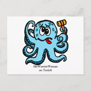 Octopus Bonk, MeWarriorVrouw op Twitch Briefkaart