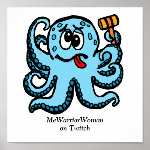Octopus Bonk, MeWarriorVrouw op Twitch Poster
