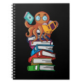Octopus Book Reading Kraken Library Humor Reader Notitieboek (Voorkant)
