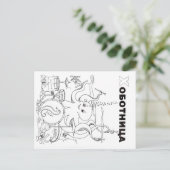 octopus briefkaart (Staand voorkant)