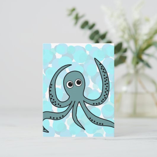 Octopus Briefkaart (Staand voorkant)