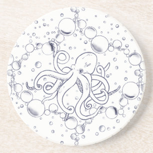 Octopus Bubbel Drift Zandsteen Onderzetter