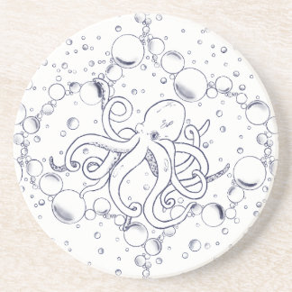 Octopus Bubble Drift Zandsteen Onderzetter