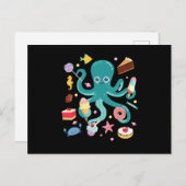 Octopus Cake Squid Briefkaart (Voorkant / Achterkant)