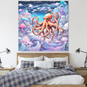 Octopus Canvas Afdruk (Insitu (Slaapkamer))