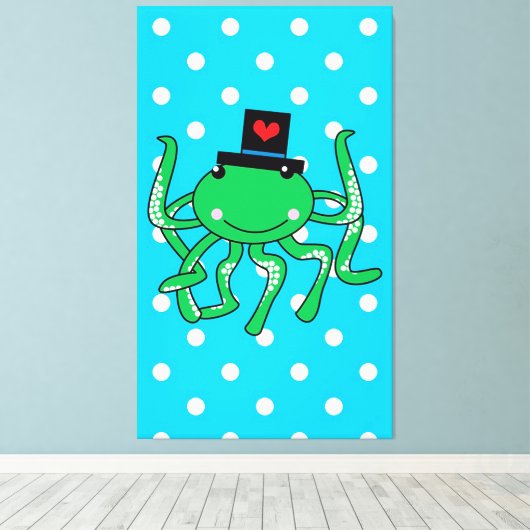 Octopus Canvas Afdruk (Insitu (Houten vloer))