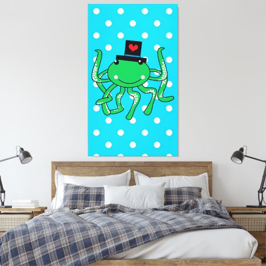 Octopus Canvas Afdruk (Insitu (Slaapkamer))