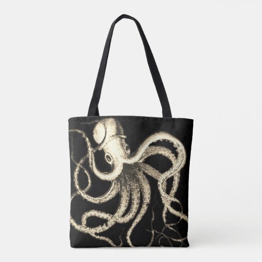Octopus Canvas tas (Achterkant)