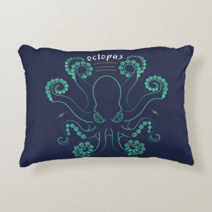 Octopus Cephalopod Tentacles Accent Kussen