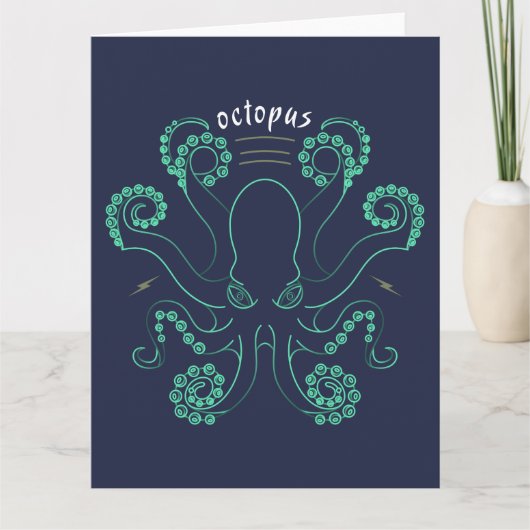 Octopus Cephalopod Tentacles Kaart (Voorkant)