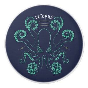 Octopus Cephalopod Tentacles Keramische Knop