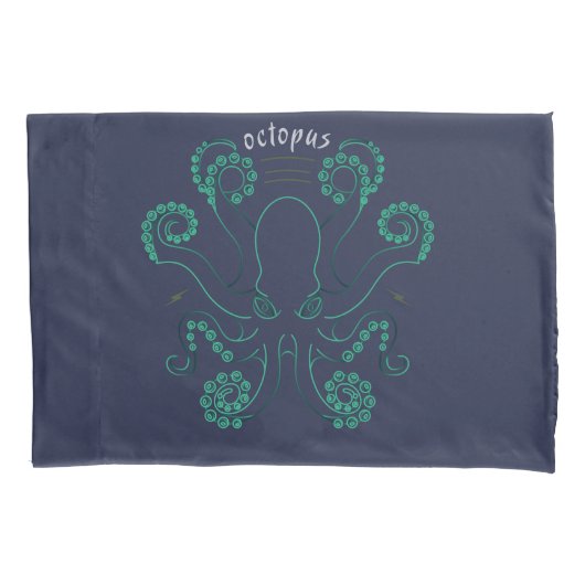Octopus Cephalopod Tentacles Kussensloop (Voorkant)