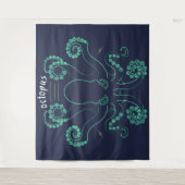 Octopus Cephalopod Tentacles Wandkleed (Voorkant)