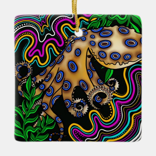 Octopus Ceramic Ornament (Voorkant)