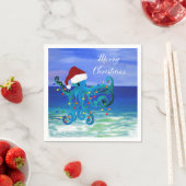 Octopus Christmas Holiday Party Papieren servetten (Insitu)