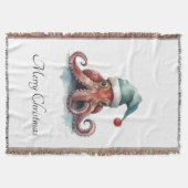 Octopus Christmas Joy, op maat Deken (Voorkant)