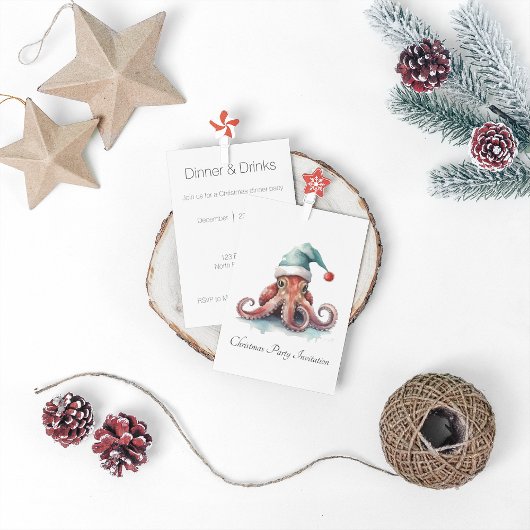 Octopus Christmas Joy, op maat Kaart