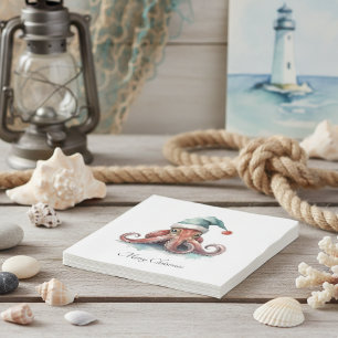 Octopus Christmas Joy, op maat Servet