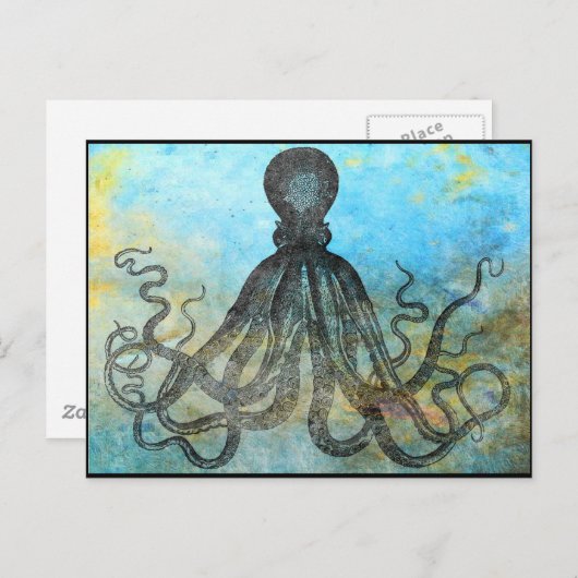 Octopus Collage Briefkaart (Voorkant / Achterkant)