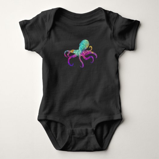 Octopus Colorful Kraken Zee Animal Art Romper (Voorkant)