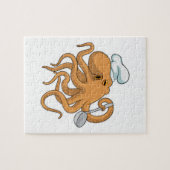 Octopus Cook Chef pet Legpuzzel (Horizontaal)