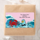 Octopus Crab Ocean Waves Labels (Insitu)