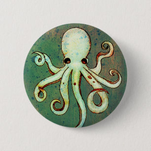 Octopus Cthulhu Ronde Button 5,7 Cm