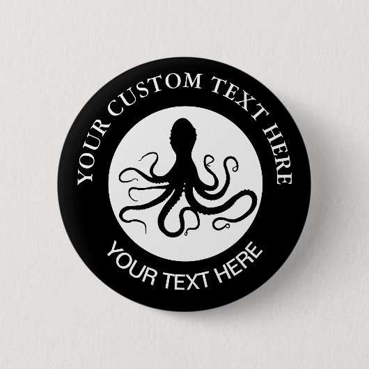 Octopus Custom Logo Ronde Button 5,7 Cm (Voorkant)
